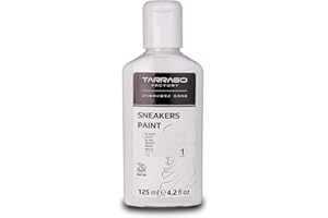Tarrago Sneakers Paint 125ml: Vernice per scarpe da ginnastica in pelle, pelle sintetica e tela, Bianco 01, 125ml