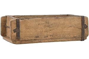 Ib Laursen UNIKA Aufbewahrungsbox aus Holz 31 cm Vintage Allzweckkiste Ordnungshelfer Ordnungsbox Holzkiste Ziegelform Dekokiste nostalgisch Antik Regal klein