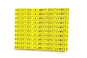 SAGASAVE Lot de 260 marqueurs de câble jaunes pour tube lettre A-Z 1,5 mm²