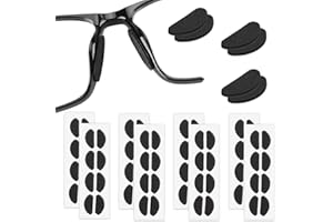 OQKAHIV 40 paires de coussinets de nez pour lunettes, antidérapants et adhésifs, Coussinets souples pour une protection optimale du nez lors du port de lunettes de soleil ou de vue, Disponible en noir