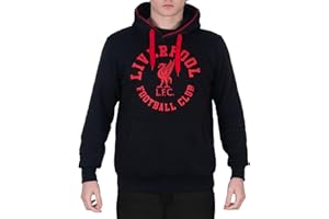 LIVERPOOL F.C. Liverpool FC Officiel - Pull à Capuche thème Football pour Homme - Polaire - Motif Graphique