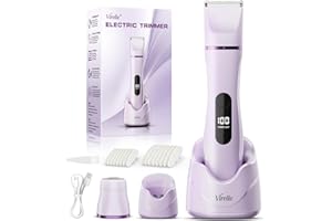 VIRELLE Cortadora para mujer, maquinilla de afeitar para mujer, depiladora facial femenina 2 en 1, recortadora femenina íntima impermeable, para pelo corporal y cara, afeitadoras eléctricas, cortapelos