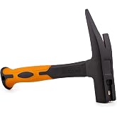 Mivos Carpenter's Hammer and Formwork 600g - Roofer Hammer with Forged Carbon Steel Head and Fiberglass Handle - Magnetic Nai