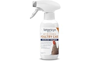 Vetericyn Plus Antimicrobial Poultry Care. Spray To Clean Pecking Wounds, Cuts, Frostbite And Sores On Chickens And Other Bird Species. Offers Non-Toxic Relief Without Stinging Or Burning. 237 Ml