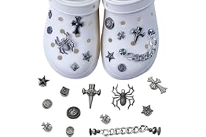 JOZMMZEOOA 12 Stücke Shoe Charm,Metall Anstecker für Crocs Punk Stecker Schuhschnallen Set Stecker Schuhschmuck für Crocs Anstecker Schuh Charm Schuhe DIY Dekorationen Wasserdichte,für Crocs Sandalen
