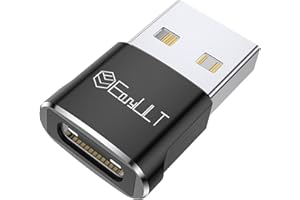 EasyULT USB C Adapter, USB auf Typ C Adapter, Typ C Buchse zu USB-A für iPhone 16/15/14/13/12, iPad mini/Air, Samsung Galaxy S25 A55 Ultra und Andere Smartphone & Tablet (Schwarz)
