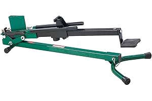 AGT Spalter: Stromloser Stahl-Holzspalter mit Fußbetrieb, 1,2 Tonnen Schlagkraft (Mechanischer Holzspalter, ohne Strom, Fussbetätigung)