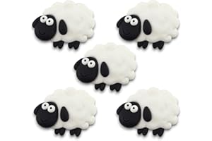 RATASK Fridge Magnets, Cute Animal Fridge magnets, Strong Decorative 3D Magnets, PACK OF 5 White Sheep Magnets