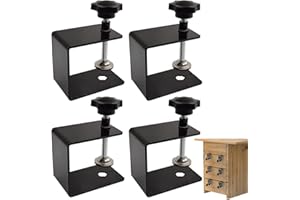 YUANYUU C Klemme, 4 Stück C Zwingen Klemmen und Spanner, Universal Edelstahl C Clamp Gesichtsrahmen, Tischklemme Schrankwerkzeug Befestigungsclip, Schrankhilfen Vorrichtungshilfen