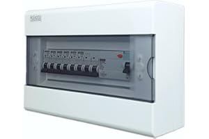 RoadEu - Circuit Breaker - Complete with Fi Circuit Breaker 40A - 16A Circuit Breaker B 3P and 1P - Surface-Mounted Distribution Box - Surface-Mounted Fuse Box