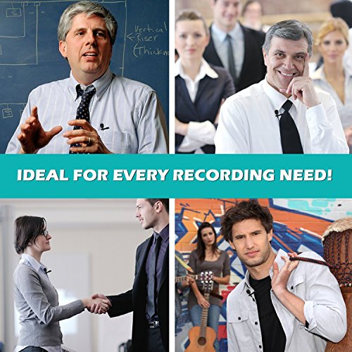Microfono Lavalier, SYFIELD Mini Microfono Clip a Condensatore Omnidirezionale 3.5mm con 2 adattatore per Smartphone, PC e Line-in Registratore, Nero