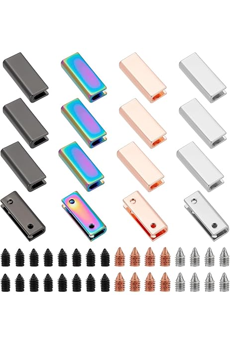 GORGECRAFT Lot De 6 Embouts De Sangle Avec Fermeture éclair Et Boucle De Ceinture De 2,5 Cm Pour Sangle De Ceinture, Réparation De Ceinture, Bricolage, Couture