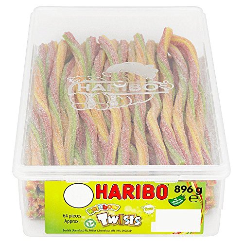 Preisvergleich Produktbild Haribo Saure Regenbogen Schnuere - 896g - ungefaehr 64 Stk