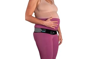 PHYSIOMAT Cintura Tonic – Nero – Allevia il dolore – per gravidanza, post-partum, sport – Altezza: 5 cm – Per taglie 36 e inferiori – Eco-Responsabile: filo riciclato, made in France