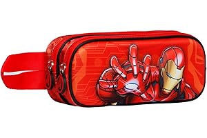 Marvel Iron Man Stark-Astuccio 3D Doppio, Multicolore, 22 x 9.5 cm