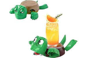 RYFPDML Turtle Funny Coaster, 3D Printed Turtle Cup Holder with Open Eye Funny Stress Relief Turtle Toy, Gift for Turtles Lover Home Office Desk (A)