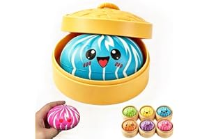 2 Pcs Glitter Dumpling Stress Ball, Cute Squishy Toys for Kids – Squishy Stress Sugar Balls for Adults, Squeeze Sensory Toys for Classroom Prizes Decompression Gift for Anxiety Relief(Random)