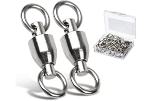 9Tong Emerillons Roulement à Billes Souder, Pêche émerillon Roulants Baril Connecteur Anneaux Solides Accrochage en Alliage