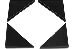 Taskar Glass Corner Protectors 4mm Black Plastic