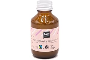 ‎FAIR SQUARED FAIR SQUARED Shaving Soap Apricot Rasierseife 100 ml - Rasur Seife für jede Haut - vegane Naturkosmetik - Zero Waste