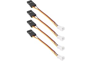 Create idea 4 Piezas Cable de Extensión para Servomotor de Modelo de Avión 3 Pines Molex 1,25mm Macho A JR Hembra Longitud 75 Mm 28 AWG para Control Remoto de Aviones Y Coches de Juguete