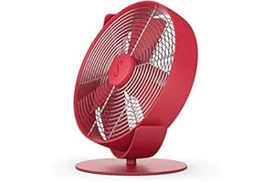 Stadler Form Tischventilator Tim, kühlt leise mit stufenlosem Drehzahlregler, mit USB-Anschluss, ideal für Schlafzimmer und Büro, chili red