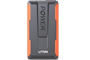 UTRAI Booster Batterie Voiture, 1400A Démarreur de Voiture 13200mAh, Jump Starter (Up to 6,5L Petrol 5,5L Diesel) Booster Voiture de Détection Intelligente avec Lampe LED