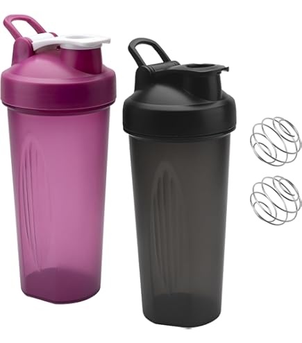 Premium Protein Shaker 700 Ml Con Mixball | Bottiglia Per Frullati A Prova Di Perdite, Facile Da Pulire, Senza BPA | Perfetta Per Palestra, Ufficio E Viaggi | Colore Grigio - 3