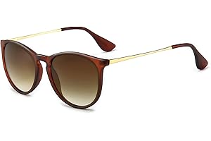 SUNGAIT Occhiali da sole vintage con forma arrotondata per uomo e donna stile classico e retrò