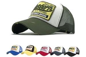 CheChury Czapka letnia pół siatki czapki dla mężczyzn kobiet haftowana czapka z daszkiem czapki na co dzień czapki hip-hopowe czapki typu trucker czapka sprana czapka