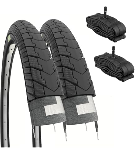 2 Pneus + 2 Chambres à Air Deestone 24x1.75 (44-507) Pour Vélo Ville, Graziella, City Bike - Haute Qualité Et Anti-Crevaison