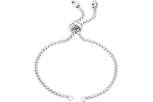 Beebeecraft 1 scatola da 10 fili da 22 cm regolabili per braccialetti a scorrimento da 22 cm, in acciaio inox, per la creazione di gioielli, estensori con estremità a sfera, per la creazione di