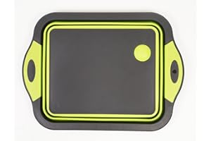 HOMESOFT Planche à découper pliable XL multifonction - Planche à découper, égouttoir, passoire, panier de rangement, évier. Vendeur français.