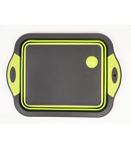Planche à Découper Pliable 9 En 1 HI NINGER - Avec Couteaux, Coupe-Légumes Et Panier - Camping, Maison