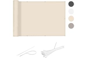 COOL AREA Frangivista Balcono Schermi Divisori e Protettivi per Balconi (PES) 85X300cm per Balcone da Giardino Esterno,Light Khaki