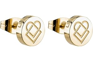LIEBESKIND Damen-Ohrstecker Edelstahl glänzend, Gold, One Size, LJ-0078-E-07