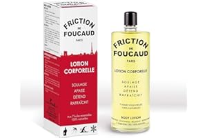 Foucaud - LA FRICTION - Lotion corporelle, Soulage, apaise, détend, rafraîchit, 7 Huile essentielle 100% naturelle - Huile corps - Marque Française depuis 1946 - Flacon Verre 250ml