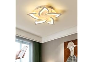 GHY Plafoniera Lampada LED Acrilico Loto Lampada Soffitto Fiori Dimmerabili Bianco Apparecchio Illuminazione Controllo Remoto Soggiorno Camera Letto Sala Bambini Protezione Degli Occhi Lampadario,5Petals