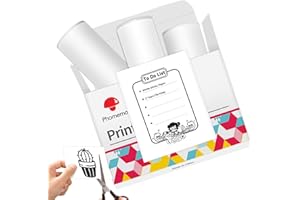 Phomemo T02/M02X/M02L/Q02 Sticker Paper - 3 Rolls of Self-Adhesive Thermal Printer Paper, 53mm x 3.5m, 2 Years Preservation, Black on White for Phomemo T02/M02X/M02L/Q02 Pocket Printer