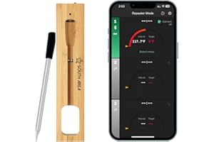 SOUTH AREA Thermomètre intelligent sans fil pour viande et barbecue avec Bluetooth portée 100m| Design amélioré - Contrôle précis de la température pour fumoir, four et BBQ