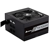 Corsair CP-9020133-UK TX550M 550 W 80+ Gold Power Supply Unit, Black