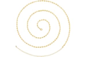 KissYan Bikini Body Chains for Women, 14K Gold Adjustable Sexy Waist Chain Summer Beach Colorful Cuban Link Pearl Evil Eyes Belly Chain Handmade Trendy Chic Jewelry Gift