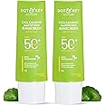 Dot & Key CICA Calming Mattifying Sunscreen SPF 50 PA++++ Pack of 2 80g | Oily Acne Prone & Sensitive Skin | UVA/UVB Protection | No White Cast, Ultra Light, Fragrance Free & Quick Absorbing | 160g