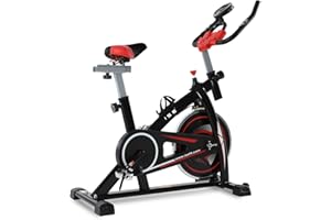‎ISE ISE Ergometer Heimtrainer Fahrrad mit LCD Anzeige, 8kg Schwungrad, Indoor Fahrrad Fitnessbike mit flüsterleise Riemenantrieb-Fahrrad Ergometer, SY-7802