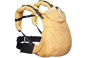 Néobulle - Mochila Portabebés | Evolutiva Néo V3 | Adaptable con Tejido Ajustable Hasta los 24 Meses | Tela de Fular 100% Algodón con Tirantes Suaves y Cinturón Fisiológico Galet | Color Ocre
