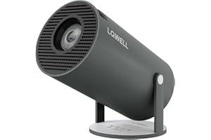 LQWELL® Projector, Mini Projector, Supports Wifi 5G BT5.0 with 11.0 Android OS, Automatic Keystone, 220 Degree Angle, 130 Inch Display for Phone/PC/Lap/Xbox/Stick, 4K Home Cinema, HDMI, Gray
