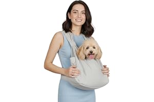 Supet Dog Sling Carrier for Small Dogs，Puppy with Bottom Support,Adjustable Front Dog Carrier-Padded Straps Reducing Back Neck Pain, Anti-Anxiety Backpack for Walking,Travel，Hiking,Camping,Hands Free