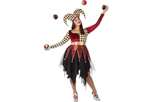 Atosa disfraz arlequin rojo adulto mujer adulto XL