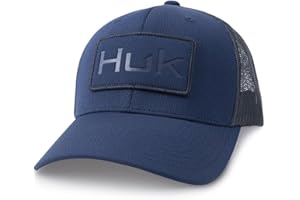 HUK Men's Trucker, Anti-Glare Snapback Fishing Hat Baseball Cap