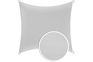 Schramm(R) ¯agiel przeciws³oneczny kwadratowy w 4 ró¿nych rozmiarach i 2 kolorach ¯agiel przeciws³oneczny Ochrona przed s³oñcem Os³ona przed wiatrem, Kolor:szary, Rozmiar:3.60 x 3.60 m